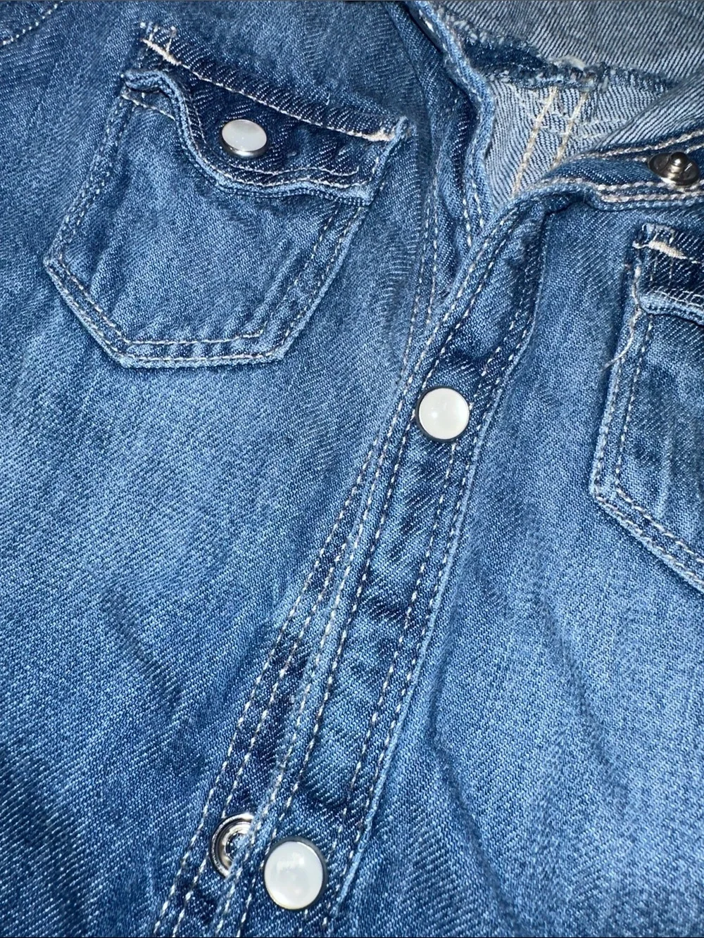 H&M Dark Blue Denim Button-Front Kids shirt